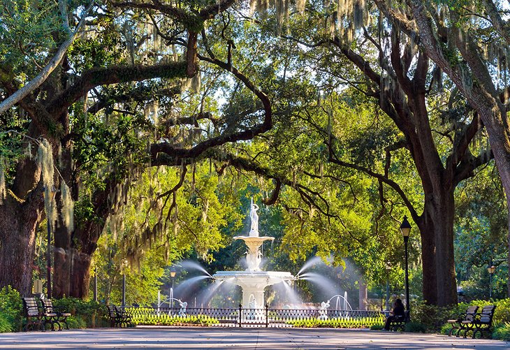 Historic Forsyth Fountain in Savannah