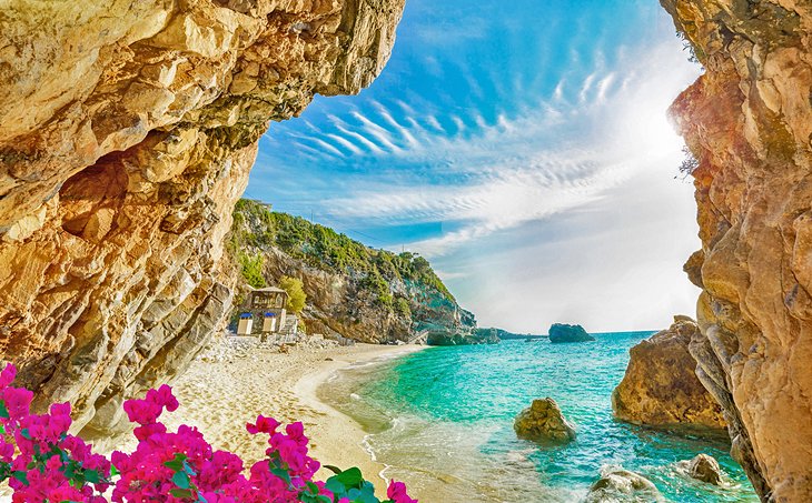 Beach view on Corfu Island