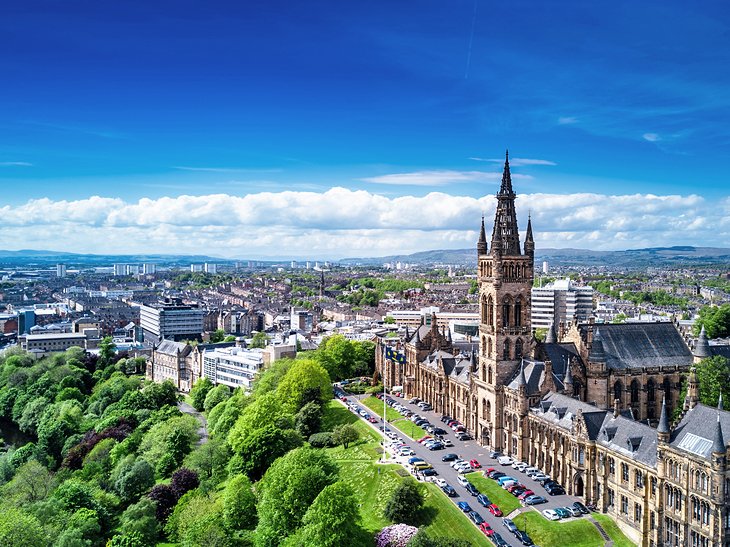 Parkland fringing the city of Glasgow