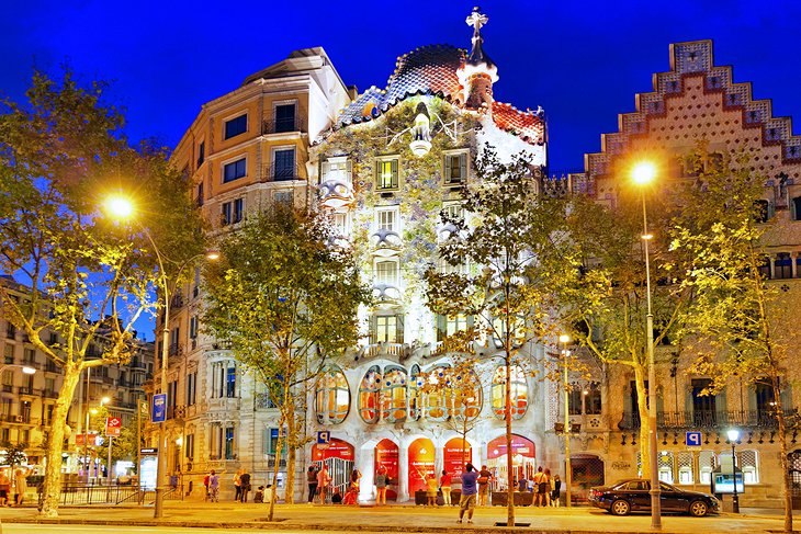 Gaudi's Casa Batlló in the Eixample District