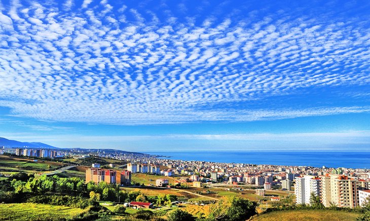 Beautiful cloud-scudded sky over Samsun