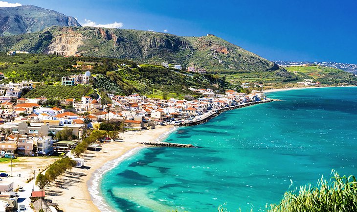 Beachside village on Crete