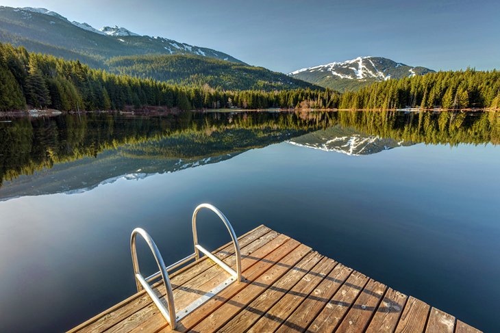 Dock on Lost Lake in Whistler