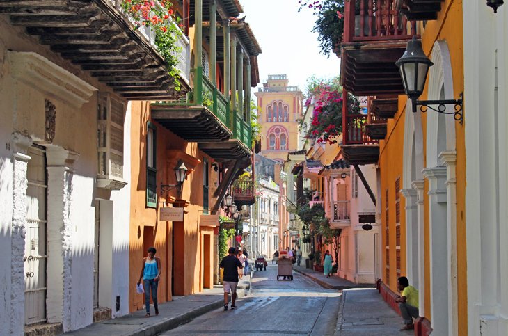 Street in the Walled City of Cartagena
