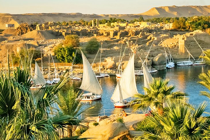 Felucca rides at sunset