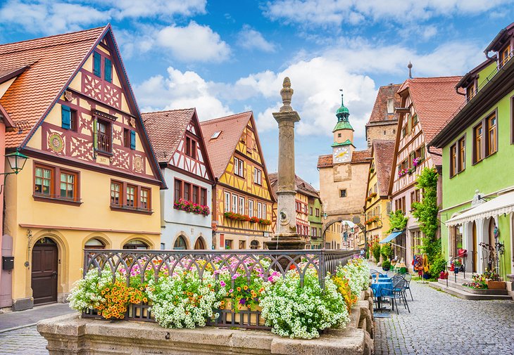 Medieval Rothenburg in the summer