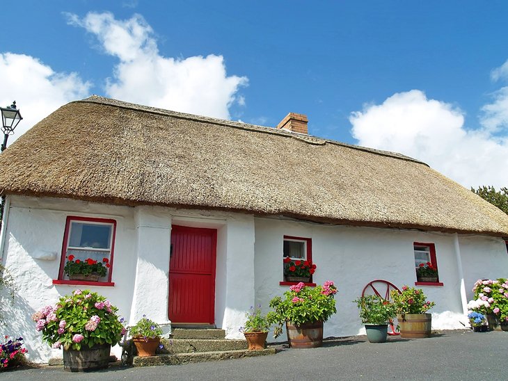 Traditional Irish thatched cottage, County Waterford