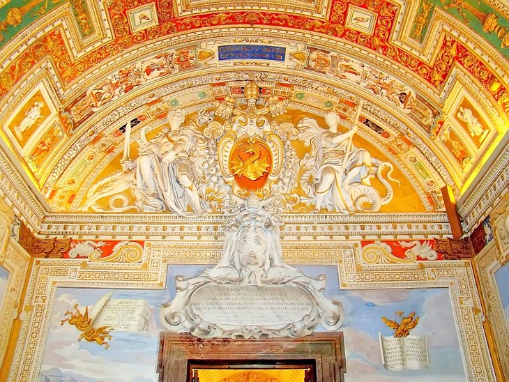 Beautiful ceiling in the Vatican Museums