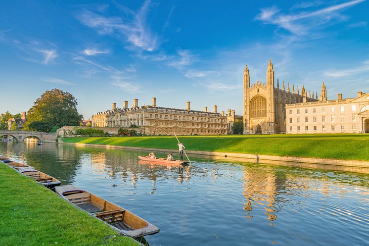 Punting on the river in Cambridge