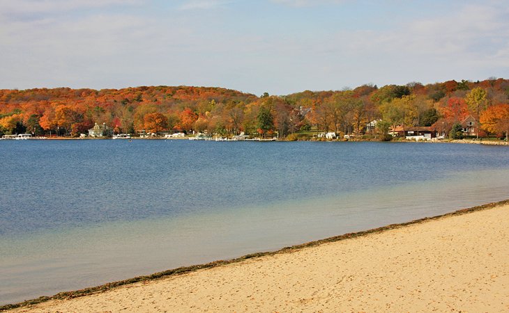 Lake Geneva with fall colors