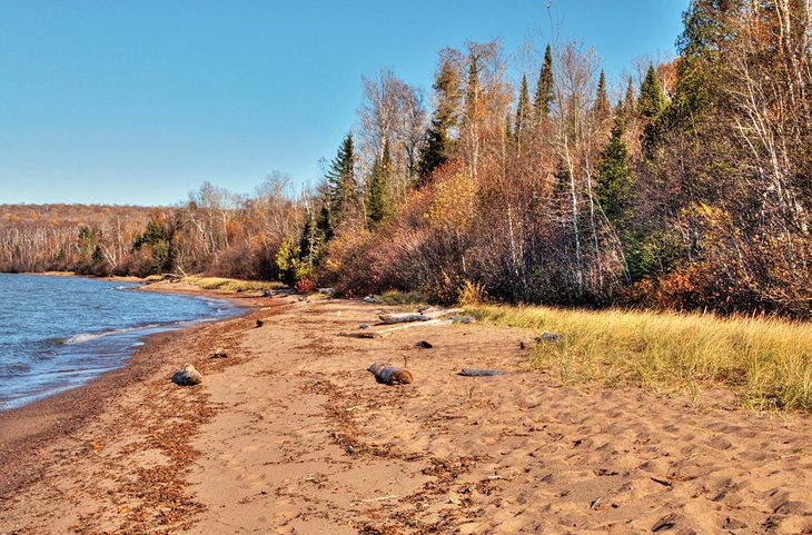 A beach on Apostle Islands National Lakeshore