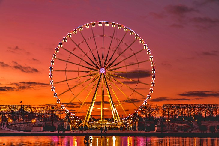 The Wheel of Brisbane at sunset