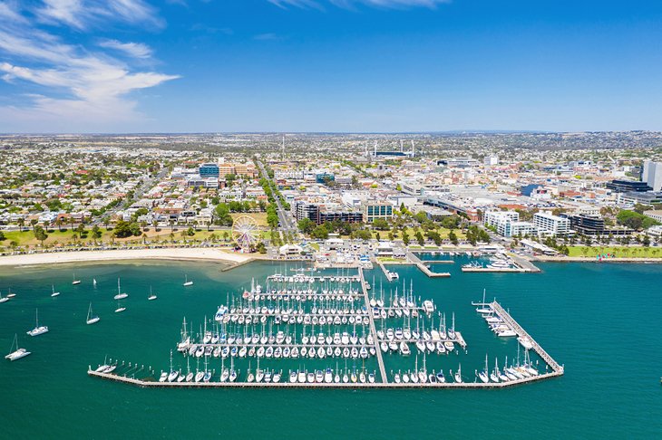 Aerial view of Geelong