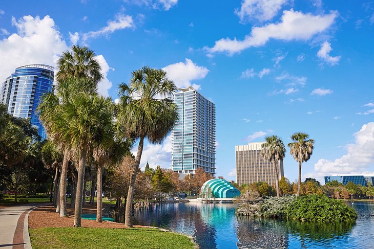 Lake Eola and downtown Orlando