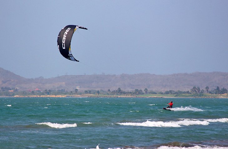 Kitesurfing at Playa Manzanillo