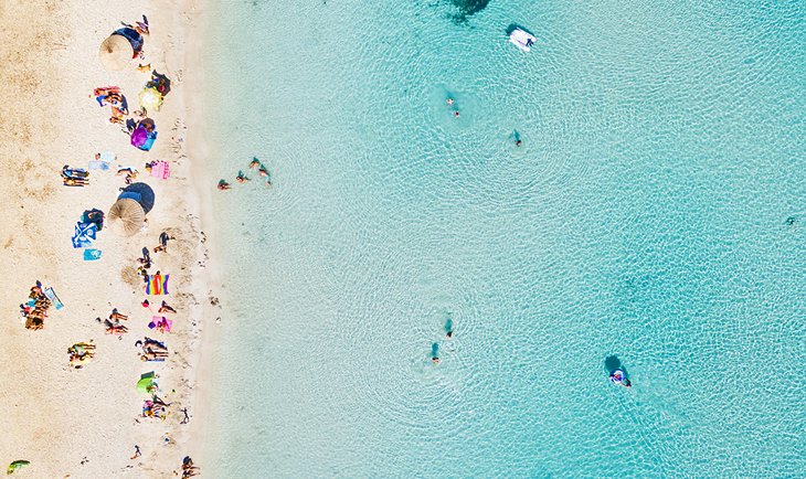 Aerial view of Sakarun Beach