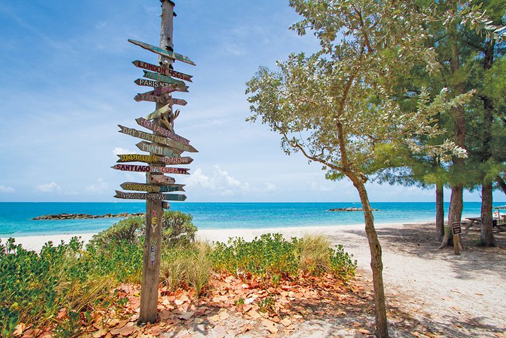 Direction sign at Fort Zachary Taylor Historic State Park