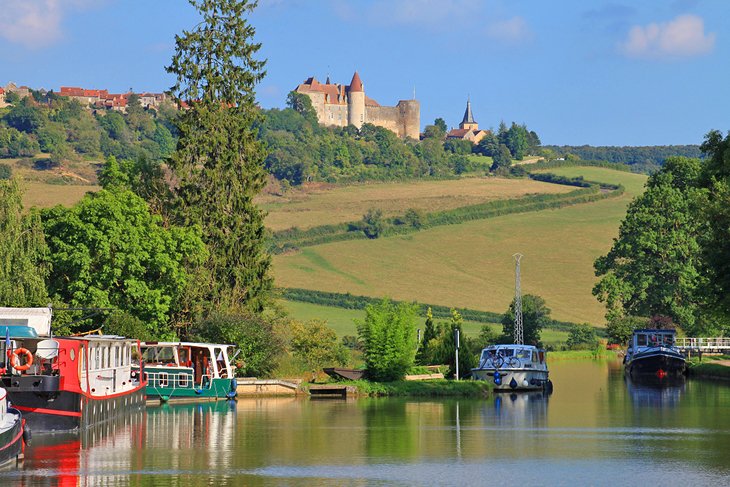 The Burgundy Canal and Châteauneuf-en-Auxois