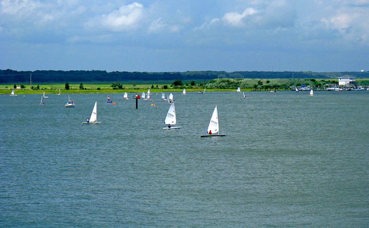 Sailboats on Cape May Harbor