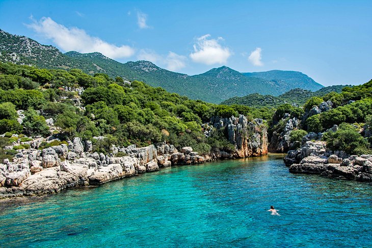 Beautiful clear water in Kas