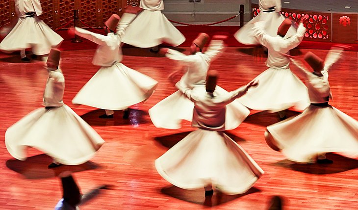 Whirling dervishes in Konya