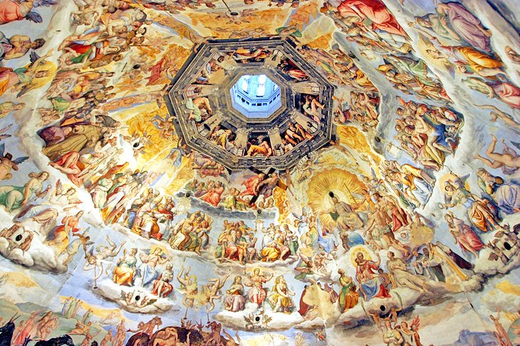 The Last Judgement fresco on the inside of the dome