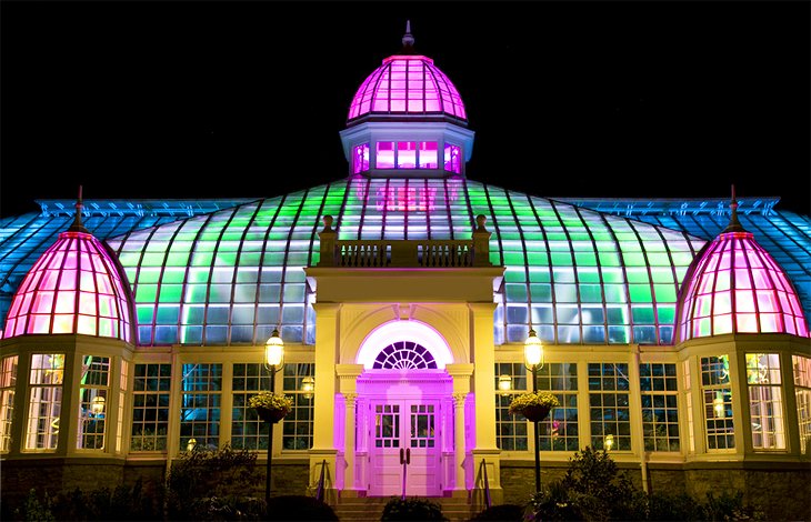 Franklin Park Conservatory at night