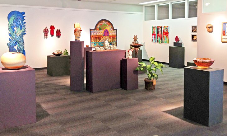 Colorful exhibits at the Ohio Craft Museum