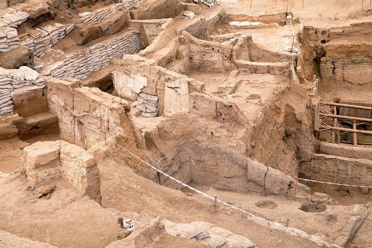 Close up of excavations at Çatalhöyük