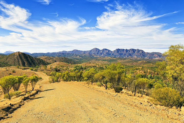 Road to Wilpena Pound in the Flinders Ranges