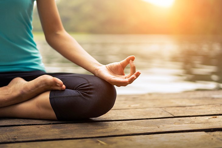 Yoga at sunset