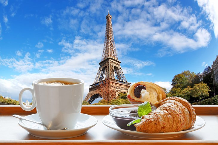 Coffee and a croissant with a view