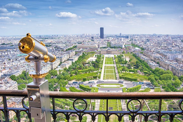 view from top eiffel tower viewing deck