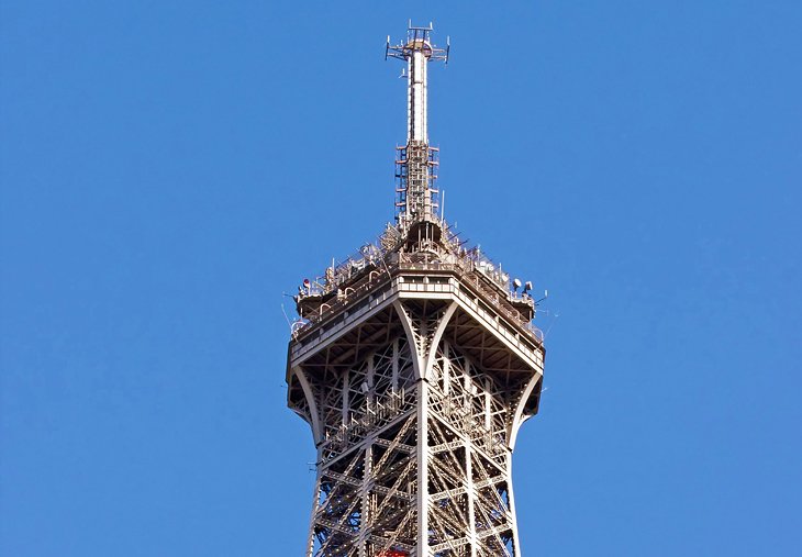 The top floor of the Eiffel Tower