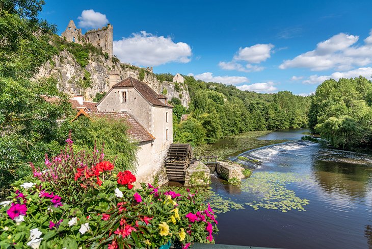 Old Mill at the Riverside in Angles-sur-l'Anglin