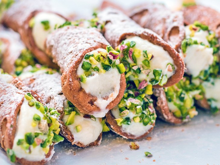 Cannoli, a traditional Sicilian pastry