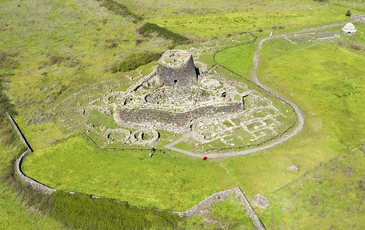 Aerial view of Nuraghe Santu Antine