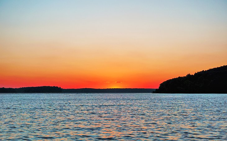 Lac Barkley au coucher du soleil