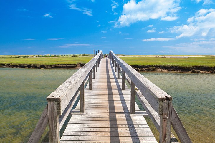 Walkway over marshland in Sandwich, Massachusetts