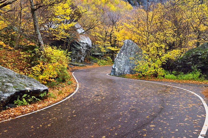 Winding road through Smugglers Notch
