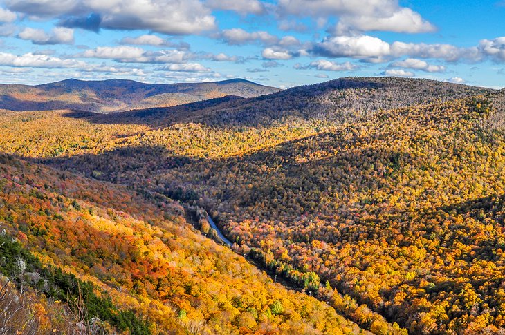 View of fall colors from the Long Trail