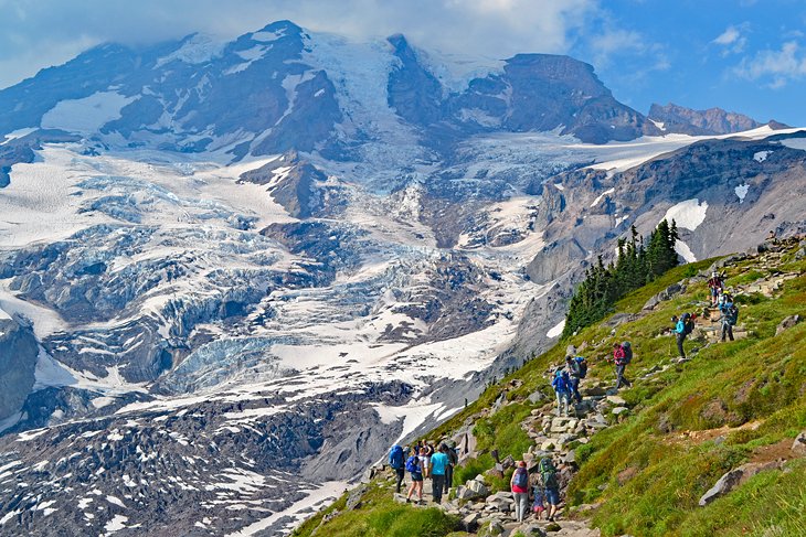 Hikers on the Skyline Trail