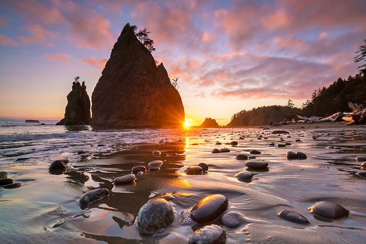 Rialto Beach at sunset