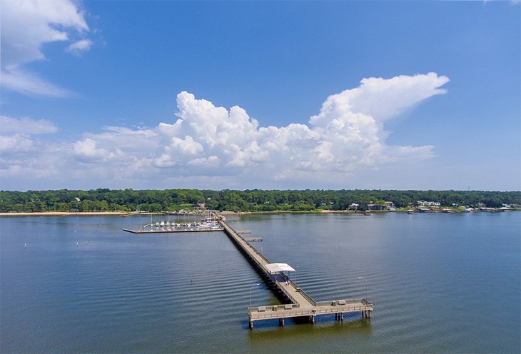 Aerial view of Fairhope Municipal Pier