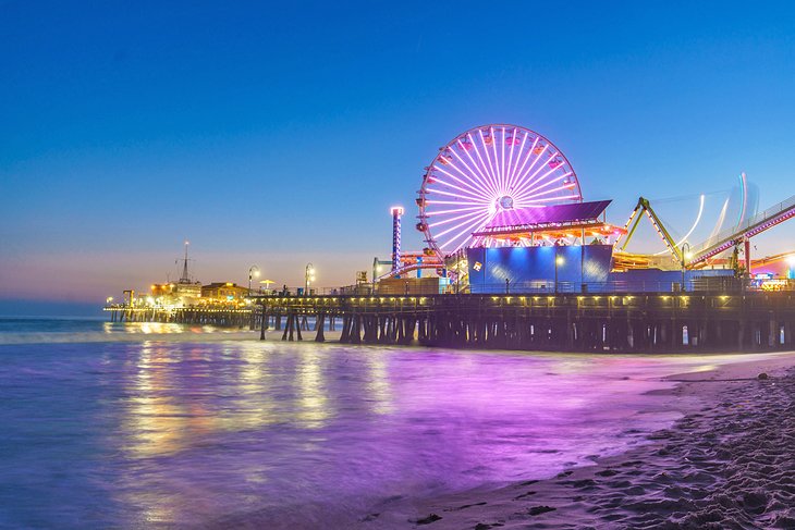 Santa Monica Pier at dusk