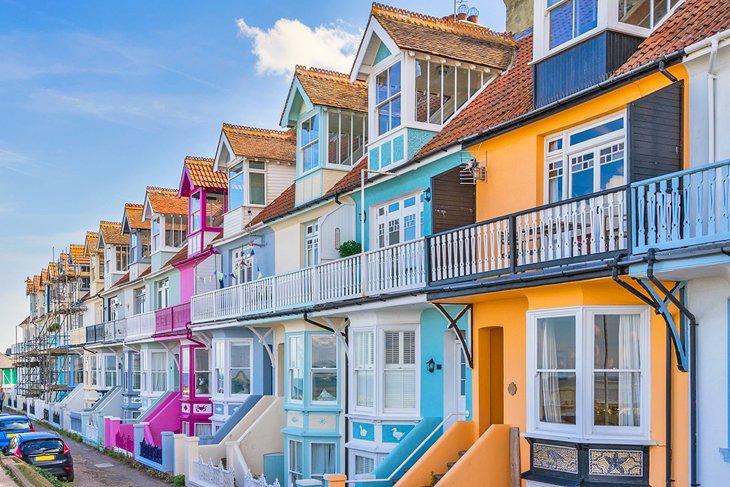Colorful houses in Whitstable