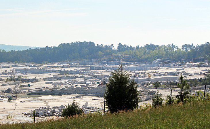 Open pit granite quarry