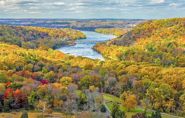 Couleurs d'automne à New Hope, Pennsylvanie
