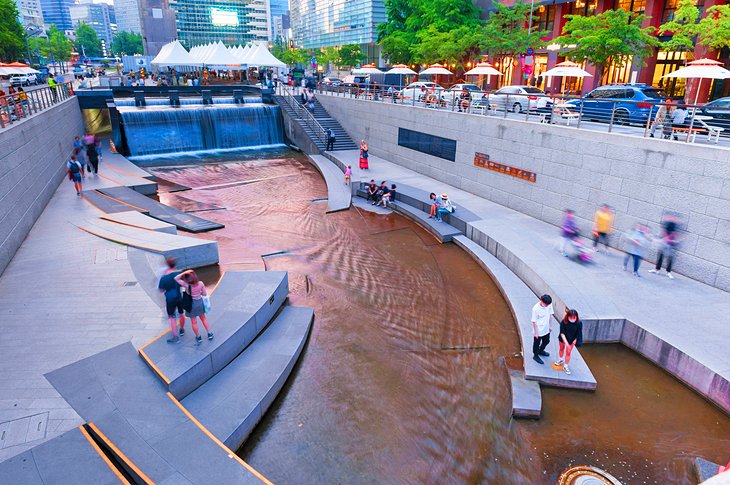 Cheonggyecheon Stream in central Seoul