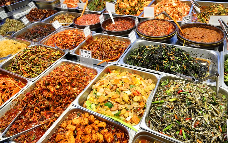 Food stall at the Gwangjang Market